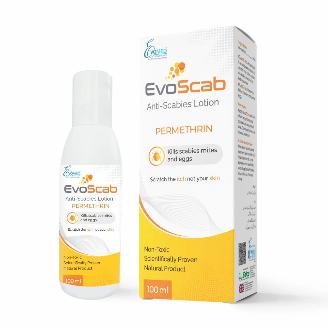 EvoScab Lotion 100 ml — front of pack