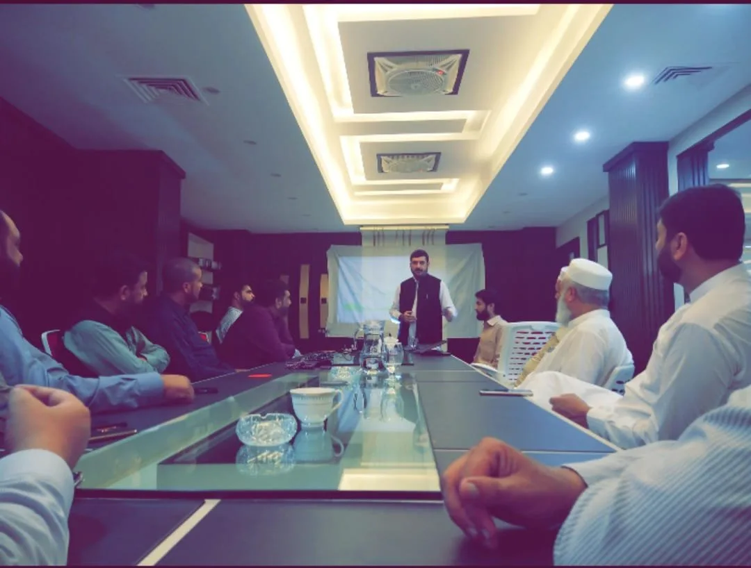 A meeting under way in the Evomed boardroom